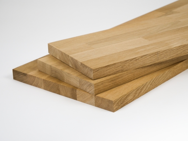 Solid wood edge glued panel Oak A/B 26mm, finger jointed lamella, customized DIY